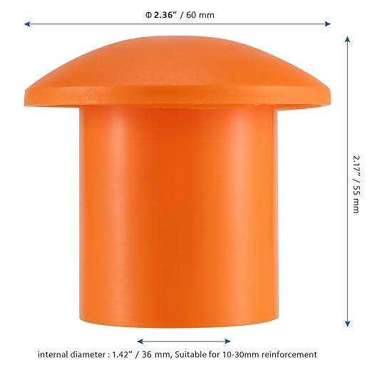 Orange Rebar Caps 80pcs