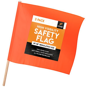 Orange Vinyl Flag, 18"