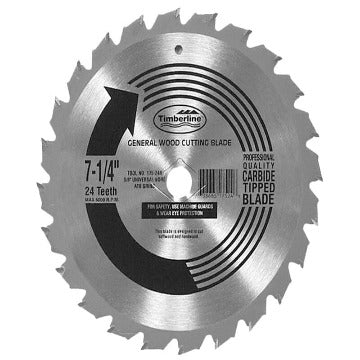 7 1/4"x 24 Teeth Contractor Saw Blade CARDED