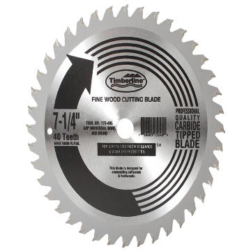 7 1/4"x 40 Teeth Contractor Saw Blade CARDED