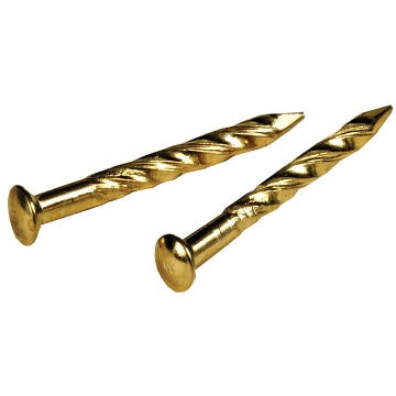 7/8" Metal Trim Nails - Brass Plated