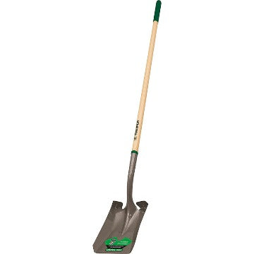 SQUARE POINT SHOVEL, 48" HANDLE 6" GRIP